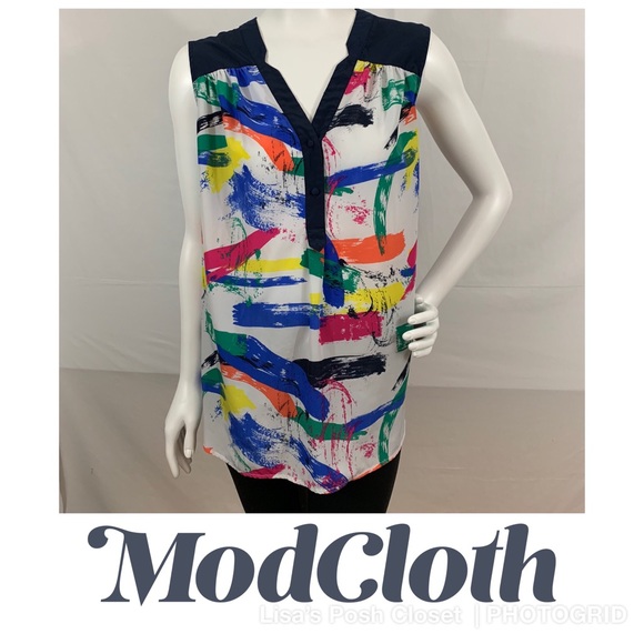 Modcloth Tops - ModCloth “Girl About Easton” Sleeveless Blouse